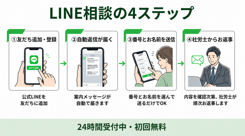 LINE相談の4ステップ